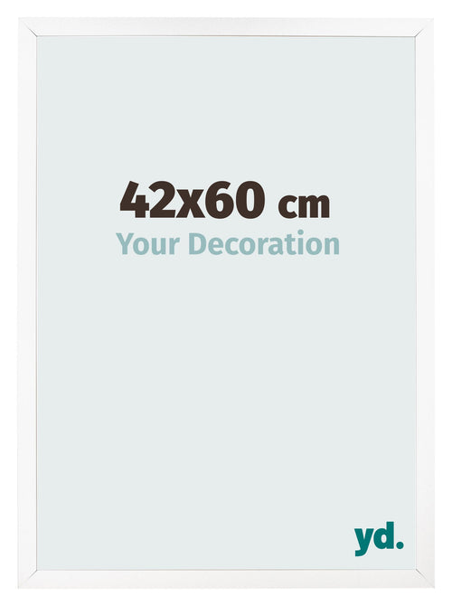 Bilderrahmen 42x60 cm Weiss Matt MDF Bologna Vorne Messe | Yourdecoration.de