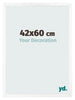 Bilderrahmen 42x60 cm Weiss Matt MDF Bologna Vorne Messe | Yourdecoration.de