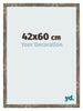 Bilderrahmen 42x60cm Blau Gold Meliert MDF Bologna Vorne Messe | Yourdecoration.de