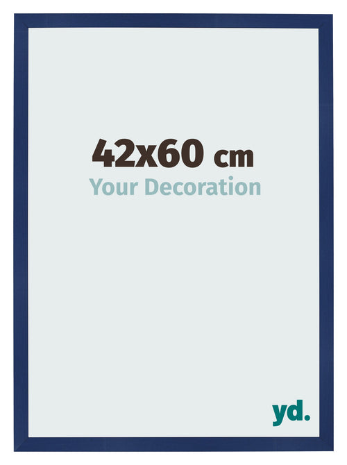 Bilderrahmen 42x60cm Dunkelblau Gewischt MDF Bologna Vorne Messe | Yourdecoration.de