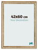 Bilderrahmen 42x60cm Gold Antik MDF Lazio Vorne Messe | Yourdecoration.de