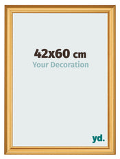 Bilderrahmen 42x60cm Gold Matt MDF Lazio Vorne Messe | Yourdecoration.de