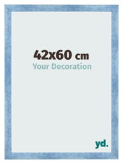 Bilderrahmen 42x60cm Hellblau Gewischt MDF Pisa Vorne Messe | Yourdecoration.de
