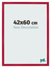 Bilderrahmen 42x60cm Rot MDF Bologna Vorne Messe | Yourdecoration.de