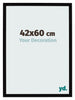 Bilderrahmen 42x60cm Schwarz Hochglanz MDF Bologna Vorne Messe | Yourdecoration.de