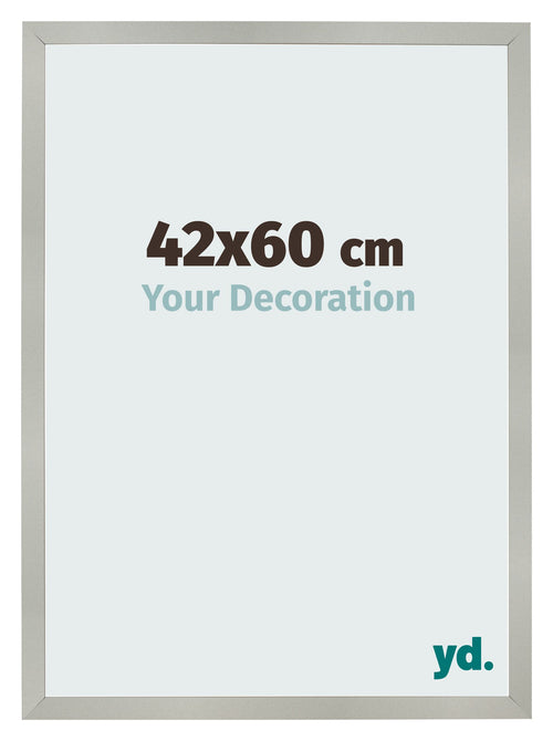 Bilderrahmen 42x60cm Silber Matt MDF Bologna Vorne Messe | Yourdecoration.de