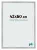 Bilderrahmen 42x60cm Silber Matt MDF Bologna Vorne Messe | Yourdecoration.de