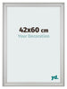 Bilderrahmen 42x60cm Silber Matt MDF Lazio Vorne Messe | Yourdecoration.de