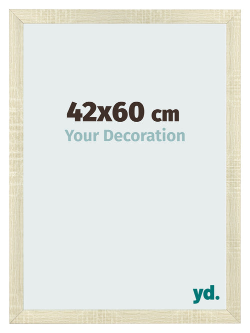 Bilderrahmen 42x60cm Sonoma Eiche MDF Pisa Vorne Messe | Yourdecoration.de