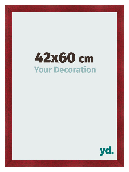 Bilderrahmen 42x60cm Weinrot Gewischt MDF Pisa Vorne Messe | Yourdecoration.de