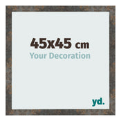 Bilderrahmen 45x45 cm Oxidiertes Metall MDF Bologna Vorne Messe | Yourdecoration.de