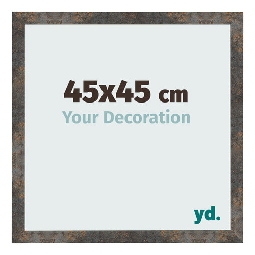 Bilderrahmen 45x45 cm Oxidiertes Metall MDF Bologna Vorne Messe | Yourdecoration.de