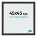 Bilderrahmen 45x45 cm Schwarz Matt MDF Bologna Vorne Messe | Yourdecoration.de