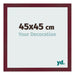 Bilderrahmen 45x45 cm Weinrot Gewischt MDF Bologna Vorne Messe | Yourdecoration.de
