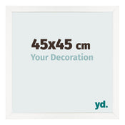 Bilderrahmen 45x45 cm Weiss Hochglanz MDF Bologna Vorne Messe | Yourdecoration.de