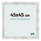 Bilderrahmen 45x45cm Aluminium Gebürstet MDF Pisa Vorne Messe | Yourdecoration.de