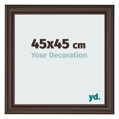 Bilderrahmen 45x45cm Eiche Dunkel MDF Lazio Vorne Messe | Yourdecoration.de