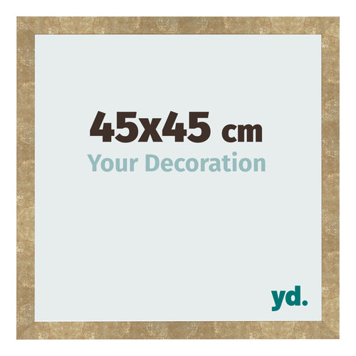 Bilderrahmen 45x45cm Gold Antik MDF Bologna Vorne Messe | Yourdecoration.de