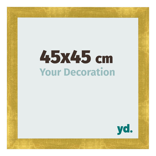 Bilderrahmen 45x45cm Gold Vintage MDF Pisa Vorne Messe | Yourdecoration.de
