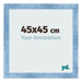 Bilderrahmen 45x45cm Hellblau Gewischt MDF Pisa Vorne Messe | Yourdecoration.de