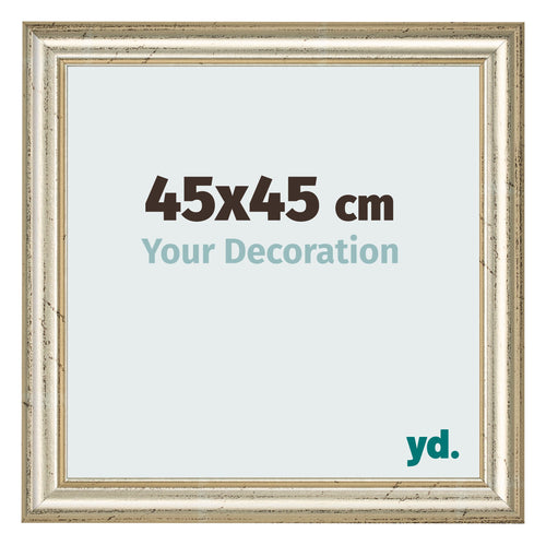 Bilderrahmen 45x45cm Metallglanz MDF Lazio Vorne Messe | Yourdecoration.de