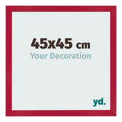 Bilderrahmen 45x45cm Rot MDF Bologna Vorne Messe | Yourdecoration.de