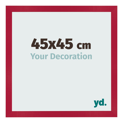 Bilderrahmen 45x45cm Rot MDF Bologna Vorne Messe | Yourdecoration.de