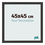 Bilderrahmen 45x45cm Schwarz Gemasert MDF Bologna Vorne Messe | Yourdecoration.de