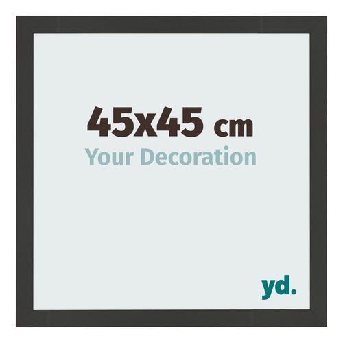 Bilderrahmen 45x45cm Schwarz Gemasert MDF Bologna Vorne Messe | Yourdecoration.de