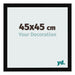 Bilderrahmen 45x45cm Schwarz Hochglanz MDF Bologna Vorne Messe | Yourdecoration.de