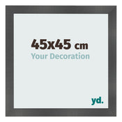 Bilderrahmen 45x45cm Schwarz Silber Poliert MDF Pisa Vorne Messe | Yourdecoration.de