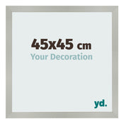 Bilderrahmen 45x45cm Silber Matt MDF Bologna Vorne Messe | Yourdecoration.de