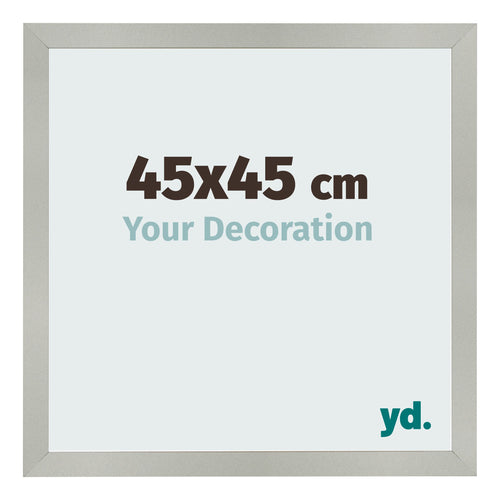 Bilderrahmen 45x45cm Silber Matt MDF Bologna Vorne Messe | Yourdecoration.de
