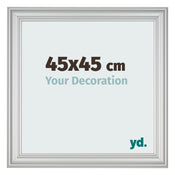 Bilderrahmen 45x45cm Silber Matt MDF Lazio Vorne Messe | Yourdecoration.de