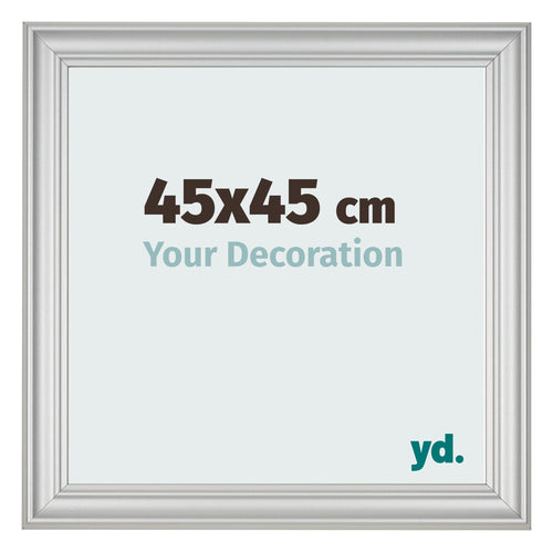 Bilderrahmen 45x45cm Silber Matt MDF Lazio Vorne Messe | Yourdecoration.de