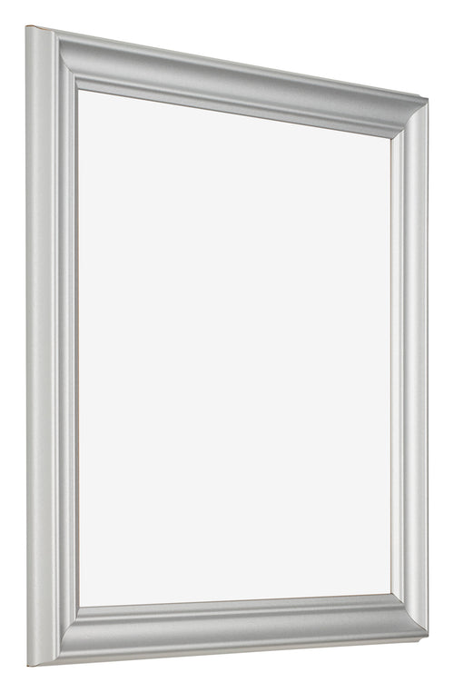 Bilderrahmen 45x45cm Silber Matt MDF Lazio Vorne Schrag | Yourdecoration.de