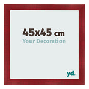 Bilderrahmen 45x45cm Weinrot Gewischt MDF Pisa Vorne Messe | Yourdecoration.de