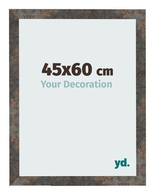 Bilderrahmen 45x60 cm Oxidiertes Metall MDF Bologna Vorne Messe | Yourdecoration.de