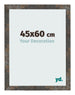 Bilderrahmen 45x60 cm Oxidiertes Metall MDF Bologna Vorne Messe | Yourdecoration.de
