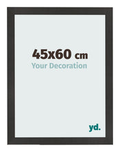 Bilderrahmen 45x60 cm Schwarz Matt MDF Bologna Vorne Messe | Yourdecoration.de