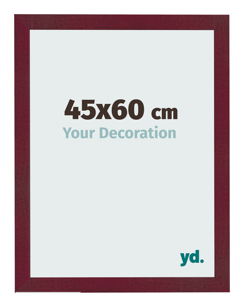 Bilderrahmen 45x60 cm Weinrot Gewischt MDF Bologna Vorne Messe | Yourdecoration.de