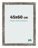Bilderrahmen 45x60cm Blau Gold Meliert MDF Bologna Vorne Messe | Yourdecoration.de
