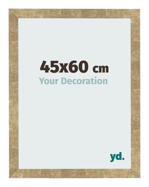 Bilderrahmen 45x60cm Gold Antik MDF Bologna Vorne Messe | Yourdecoration.de
