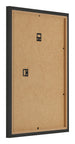 Bilderrahmen 45x60cm Schwarz Gemasert MDF Bologna Ruckseite Schrag | Yourdecoration.de