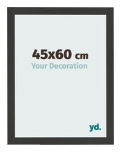 Bilderrahmen 45x60cm Schwarz Gemasert MDF Bologna Vorne Messe | Yourdecoration.de