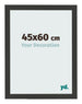 Bilderrahmen 45x60cm Schwarz Gemasert MDF Bologna Vorne Messe | Yourdecoration.de