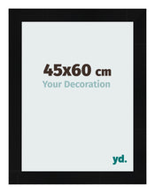 Bilderrahmen 45x60cm Schwarz Silber Poliert MDF Pisa Vorne Messe | Yourdecoration.de