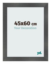Bilderrahmen 45x60cm Schwarz Silber Poliert MDF Pisa Vorne Messe | Yourdecoration.de