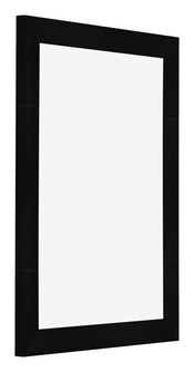 Bilderrahmen 45x60cm Schwarz Silber Poliert MDF Pisa Vorne Schrag | Yourdecoration.de