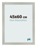 Bilderrahmen 45x60cm Silber Matt MDF Bologna Vorne Messe | Yourdecoration.de